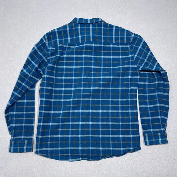 Tank Farm & Co. Teen XXL Blue Plaid Long Sleeve Button Down Flannel Shirt - Picture 9 of 11